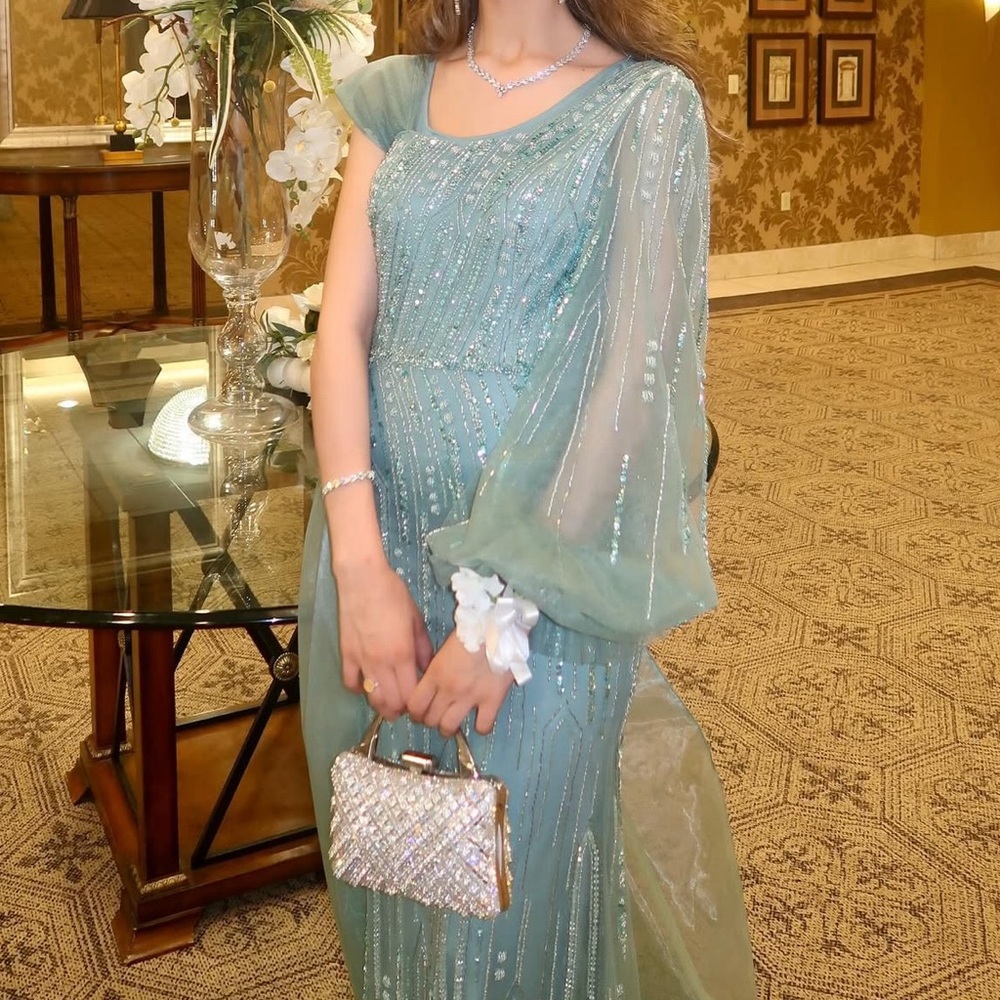 Teal Evening Gown/Dress Size 4